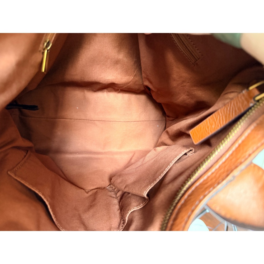 Fossil Emerson Medium Satchel Women Medium Brown Leather Shoulder Strap - Picture 7 of 14